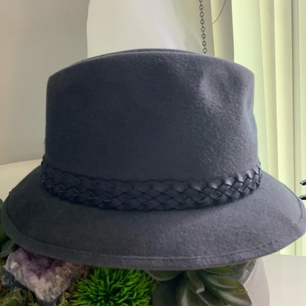 Vintage Stevens beaver Blend fedora hat slate grey men’s GQ fashion accent